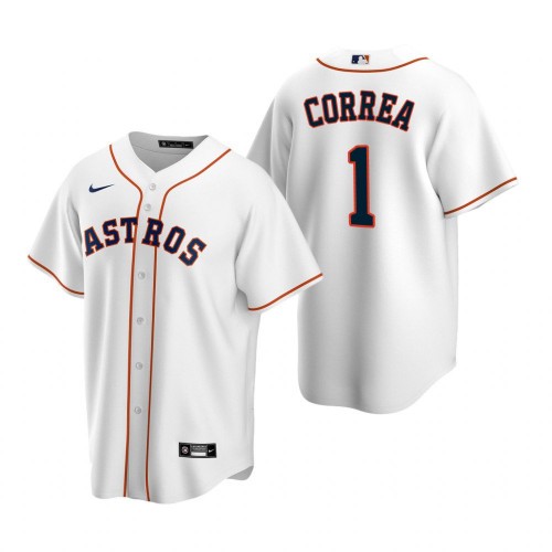Men's Houston Astros #1 Carlos Correa White MLB Cool Base Stitched Jersey Men's Houston Astros #1 Carlos Correa White MLB Cool Base Stitched Jersey
